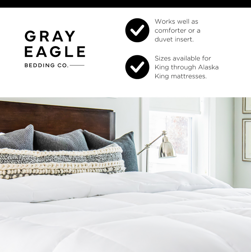 Super King Oversized Comforter Gray Eagle